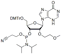 Molecular structure of the compound: DMTr-MOE-Inosine-3-CED-phosphoramidite