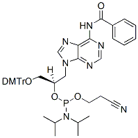 Molecular structure of the compound: (R)-GNA-A(Bz) phosphoramidite