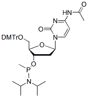 Molecular structure of the compound: 5-DMTr-dC (Ac)-methylphosphonamidite