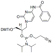 Molecular structure of the compound: (R)-GNA-C(Bz)-phosphoramidite