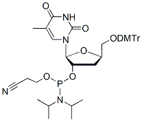 Molecular structure of the compound: 5-Me-3-dU-2-phosphoramidite