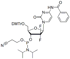 Molecular structure of the compound: Gemcitabine 3-CE phosphoramidite