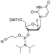 Molecular structure of the compound: 2-Fluoro-2-deoxy-ara-U-3-phosphoramidite