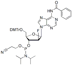 Molecular structure of the compound: 2-Fluoro-2-deoxy-ara-A-3-phosphoramidite