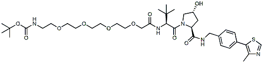Molecular structure of the compound: (S, R, S)-AHPC-PEG4-N-Boc
