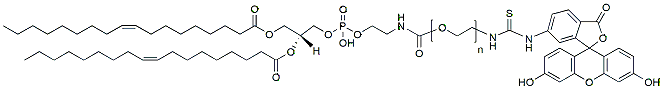 Molecular structure of the compound: DOPE-PEG-FITC, MW 2,000