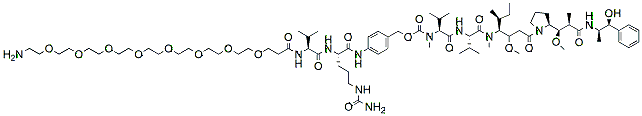 Molecular structure of the compound: Amine-PEG8-Val-Cit-PAB-MMAE