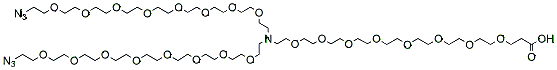 Molecular structure of the compound: N-(Acid-PEG8)-N-bis(PEG8-Azide)