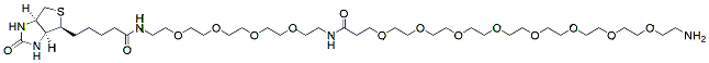Molecular structure of the compound: Biotin-PEG4-Amide-PEG8-Amine