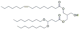 Molecular structure of the compound: 3-[4,4-Bis(octyloxy)-1-oxobutoxy]-2-(hydroxymethyl)propyl (9Z)-9-hexadecenoate