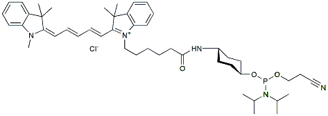 Molecular structure of the compound: Cyanine5 phosphoramidite