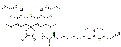 Molecular structure of the compound: JOE phosphoramidite, 6-isomer