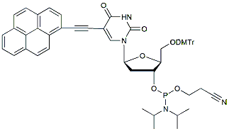 Molecular structure of the compound: Pyrene phosphoramidite dU