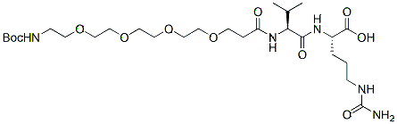 Molecular structure of the compound: t-Boc-N-amido-PEG4-Val-Cit