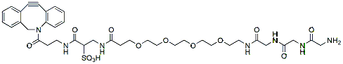 Molecular structure of the compound: DBCO-PEG4-Gly-Gly-Gly