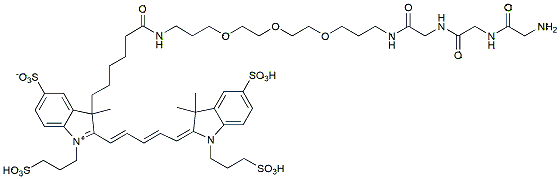 Molecular structure of the compound: BP Fluor 647 Gly-Gly-Gly