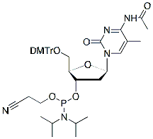 Molecular structure of the compound: 5-Me-dC(Ac) amidite