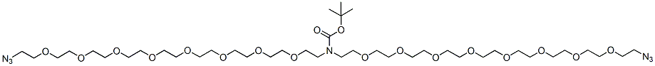 Molecular structure of the compound: N-Boc-N-bis(PEG8-azide)