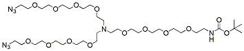 Molecular structure of the compound: N-(NH-Boc-PEG4)-N-bis(PEG4-azide)
