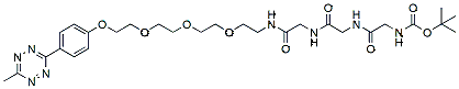 Molecular structure of the compound: Boc-Gly-Gly-Gly-PEG-methyltetrazine
