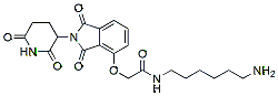 Molecular structure of the compound: Thalidomide-O-amido-C6-NH2, TFA salt