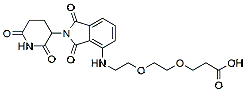 Molecular structure of the compound: Pomalidomide-PEG2-Acid
