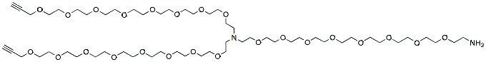 Molecular structure of the compound: N-(Amine-PEG8)-N-bis(PEG8-Propargyl)