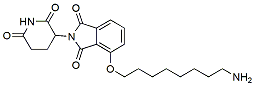 Molecular structure of the compound: 4-[(8-Aminooctyl)oxy]-2-(2,6-dioxo-3-piperidinyl)-1H-isoindole-1,3(2H)-dione