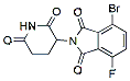 Molecular structure of the compound: 4-Bromo-2-(2,6-dioxopiperidin-3-yl)-7-fluoroisoindoline-1,3-dione