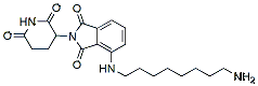 Molecular structure of the compound: Pomalidomide 4-alkylC8-amine, HCl salt