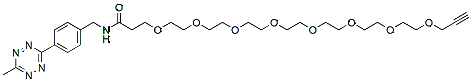 Molecular structure of the compound: Methyltetrazine-amido-PEG8-alkyne