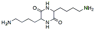 Molecular structure of the compound: 3,6-Bis(4-aminobutyl)-2,5-piperazinedione