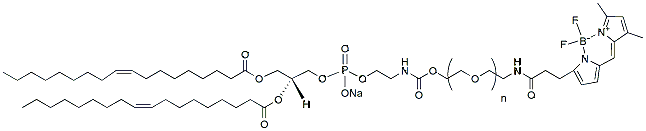 Molecular structure of the compound: DOPE-PEG-BDP FL, MW 5,000