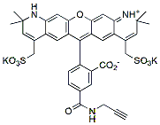 Molecular structure of the compound: BP Fluor 568 alkyne, 5-isomer