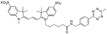 Molecular structure of the compound: sulfo-Cyanine3 tetrazine