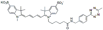 Molecular structure of the compound: sulfo-Cyanine5 tetrazine
