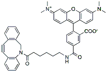 Molecular structure of the compound: TAMRA DBCO, 5-isomer