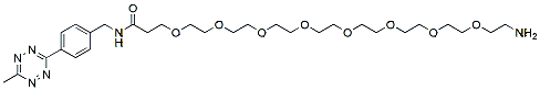 Molecular structure of the compound: Methyltetrazine-amido-PEG8-amine, TFA salt