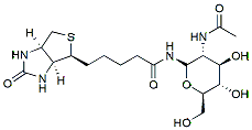 Molecular structure of the compound: N-GlcNAc-Biotin
