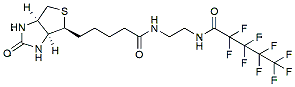 Molecular structure of the compound: 2,2,3,3,4,4,5,5,5-nonafluoro-N-(2-(5-((3aS,4S,6aR)-2-oxohexahydro-1H-thieno[3,4-d]imidazol-4-yl)
pentanamido)ethyl)pentanamide