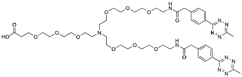 Molecular structure of the compound: N-(acid-PEG3)-N-bis(PEG3-Methyltetrazine)