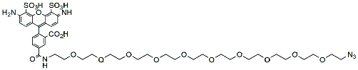Molecular structure of the compound: BP Fluor 488-PEG10-azide