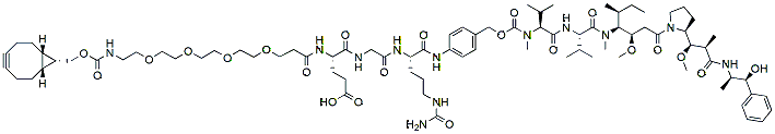 Molecular structure of the compound: BCN-PEG4-Glu-Gly-Cit-PAB-MMAE