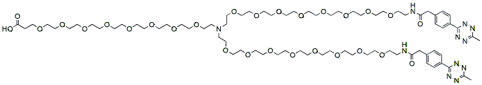 Molecular structure of the compound: N-bis(Methyltetrazine-PEG8)-N-(PEG8-acid)
