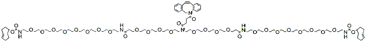 Molecular structure of the compound: DBCO-N-bis(PEG4-amidoPEG8-TCO)