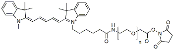 Molecular structure of the compound: Cy5-PEG-CH2COO-NHS, MW 2,000