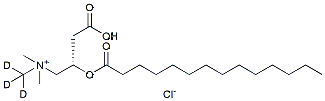 Molecular structure of the compound: Myristoyl-L-carnitine-D3 (chloride)