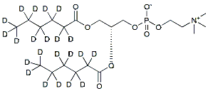 Molecular structure of the compound: 1,2-Dihexanoyl-SN-glycero-3-phosphocholine-D22