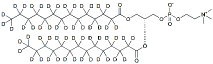Molecular structure of the compound: 1,2-Dimyristoyl-D54-sn-glycero-3-phosphocholine