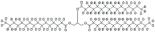 Molecular structure of the compound: Glycerol tripalmitate-D31
